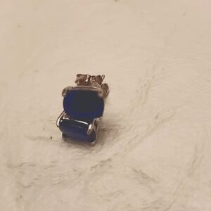 Sapphire simulant earrings